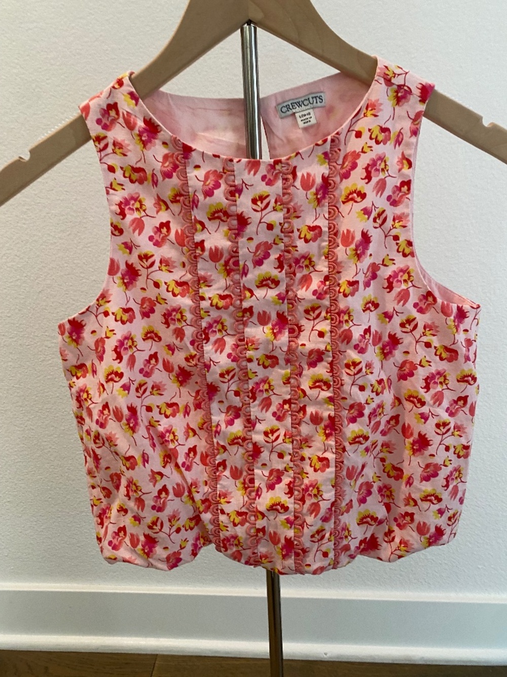Crewcuts Pink Floral Sleeveless Top - New without tags
